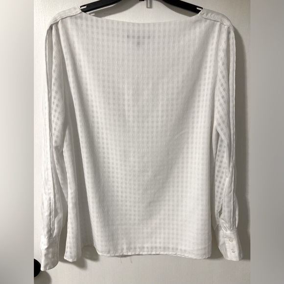 Banana Republic White Boat Neck Top - Picture 2 of 6